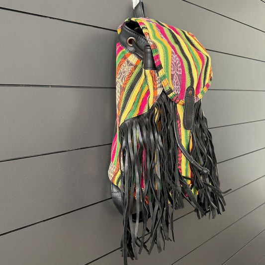 FRINGE BACKPACK - OOAK CORTE - BLACK - NO. 24170