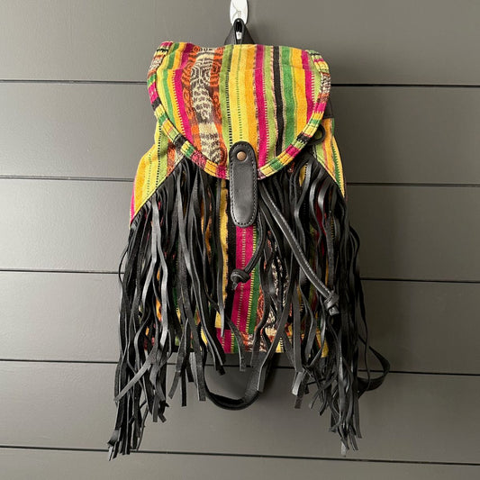 FRINGE BACKPACK - OOAK CORTE - BLACK - NO. 24172