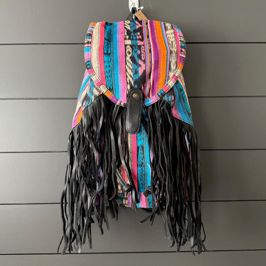 FRINGE BACKPACK - OOAK CORTE - BLACK - NO. 24177