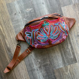 ALI'S STASH - EL DON MANNY - EMBROIDERED LEATHER - CAFE - NO. A-10020
