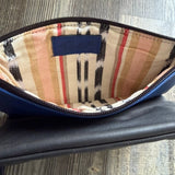 ALI'S STASH - FOLD OVER CLUTCH - BLACK & COBALT - NO. A-10015