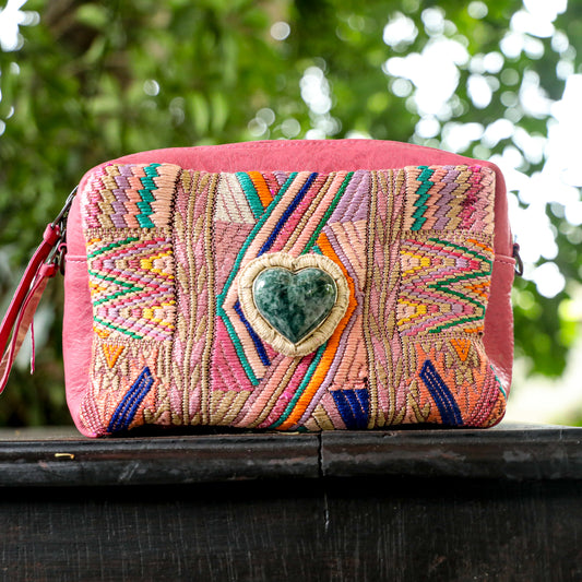 ♡ WANDER CROSSBODY BAG + STRAP SET - HEART JADE ♡ - OOAK HUIPIL - JAZZY - NO. 19481