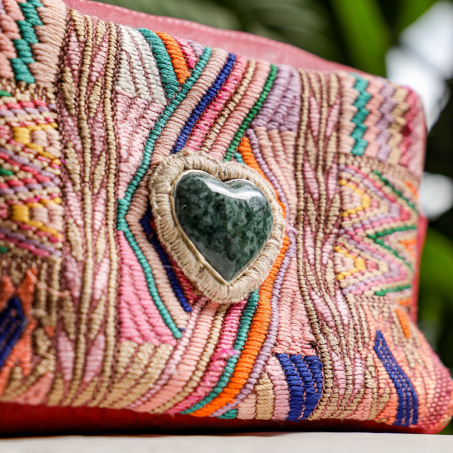 ♡ WANDER CROSSBODY BAG + STRAP SET - HEART JADE ♡ - OOAK HUIPIL - JAZZY - NO. 19481