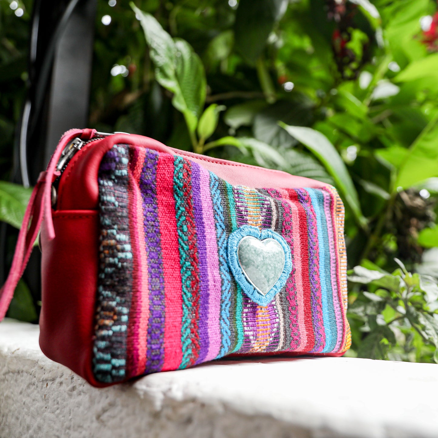 ♡ WANDER CROSSBODY BAG + STRAP SET - HEART JADE ♡ - CORTE - MAGENTA - NO. 19484