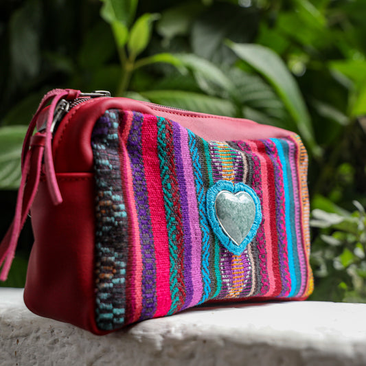 ♡ WANDER CROSSBODY BAG + STRAP SET - HEART JADE ♡ - CORTE - MAGENTA - NO. 19484