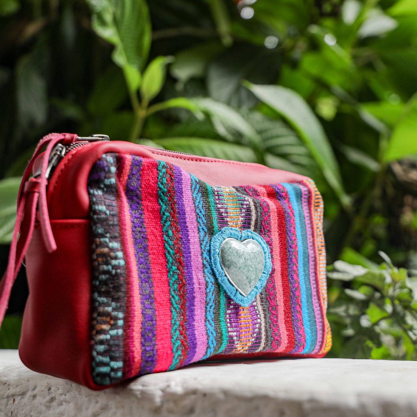 ♡ WANDER CROSSBODY BAG + STRAP SET - HEART JADE ♡ - CORTE - MAGENTA - NO. 19484