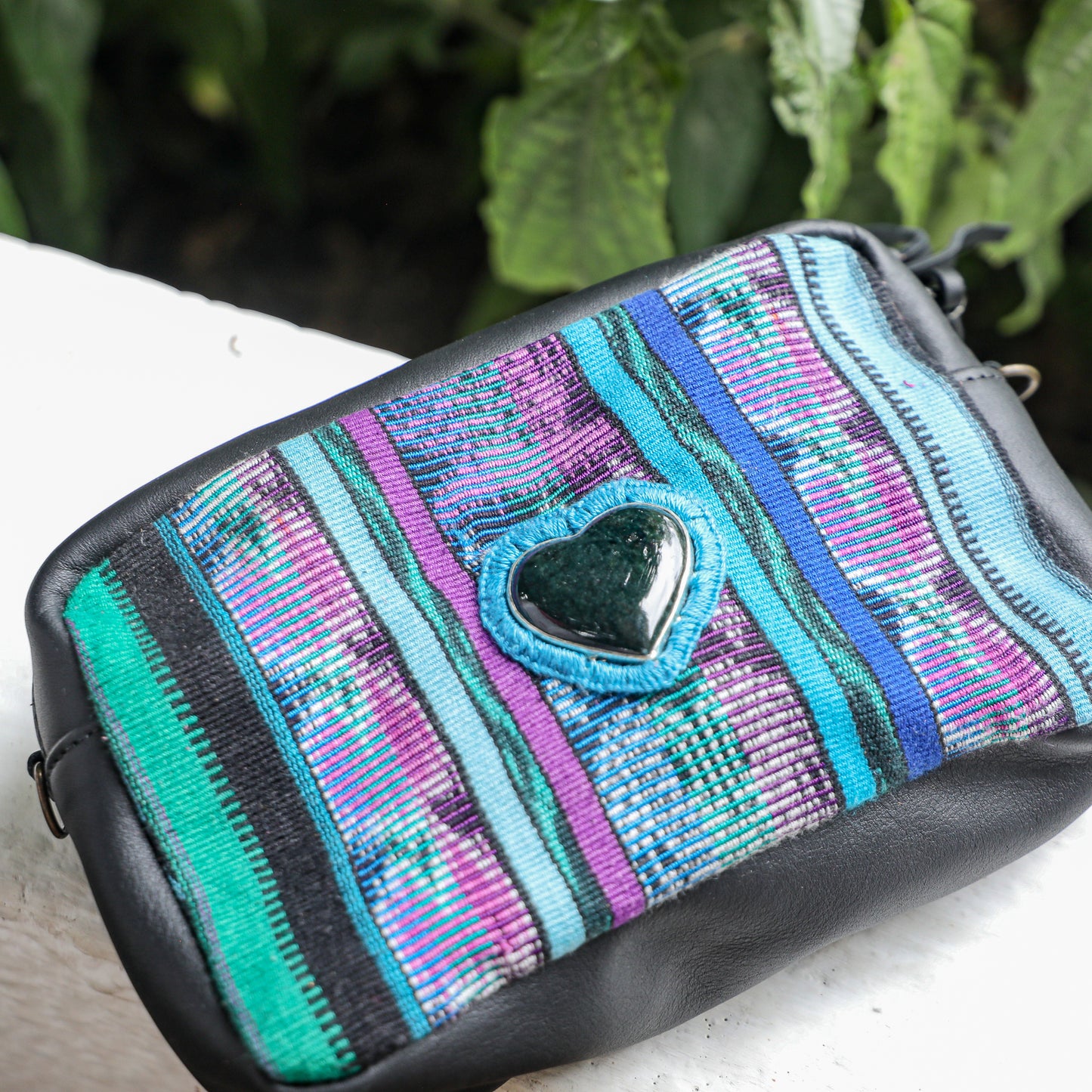 ♡ WANDER CROSSBODY BAG + STRAP SET - HEART JADE ♡ - CORTE - BLACK - NO. 19485