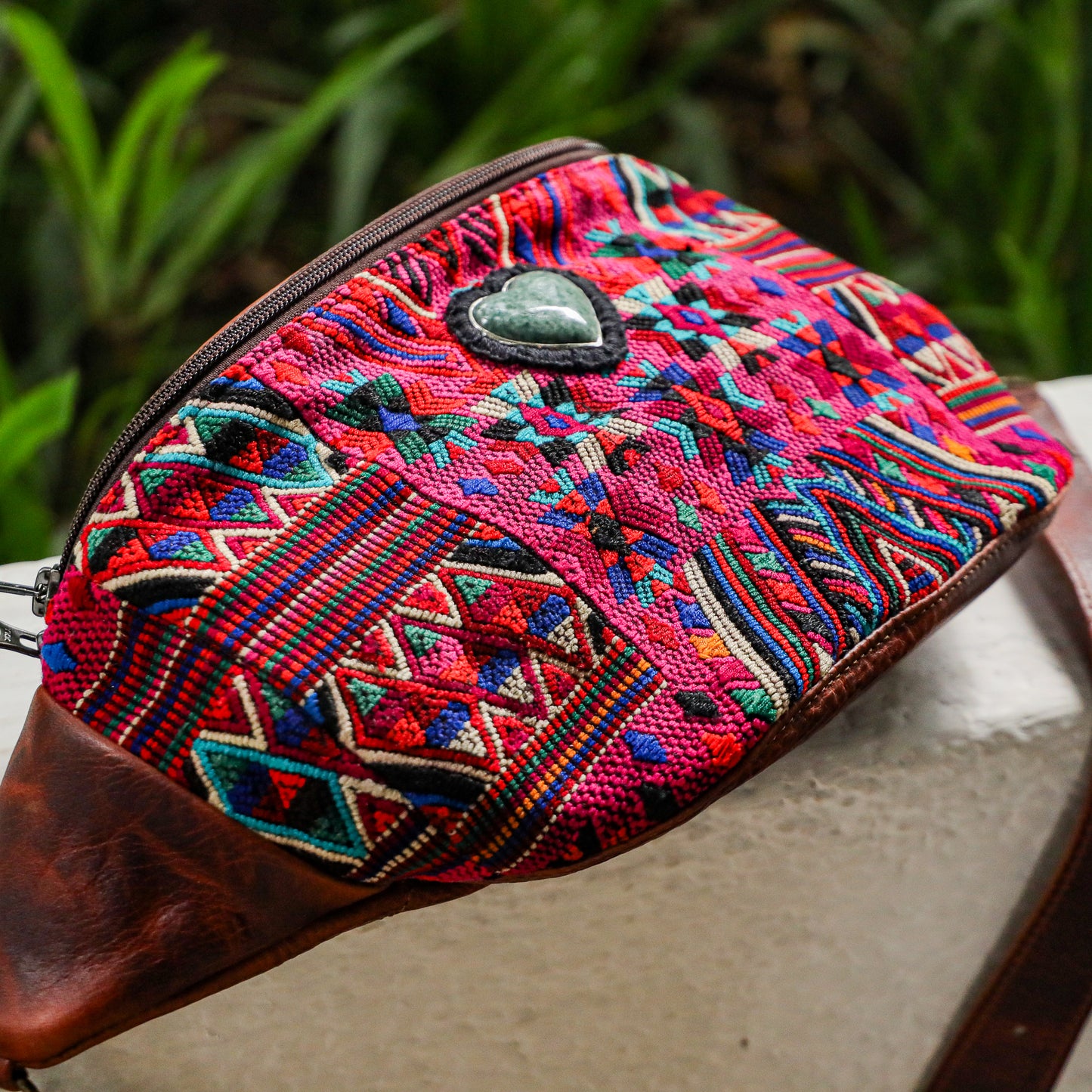 ♡ EL DON MANNY PACK - HEART JADE ♡ - OOAK HUIPIL - COPPER - NO. 19488