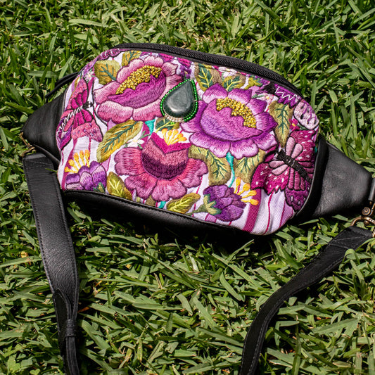 EL DON MANNY PACK WITH JADE - OOAK HUIPIL - BLACK - NO. 16724