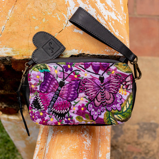 ESSENTIALS BAG - OOAK MARIPOSA HUIPIL - BLACK - NO. 16725