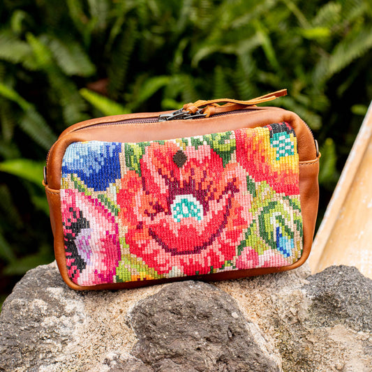 WANDER CROSSBODY BAG + STRAP SET - OOAK HUIPIL - CAFE - NO. 16727