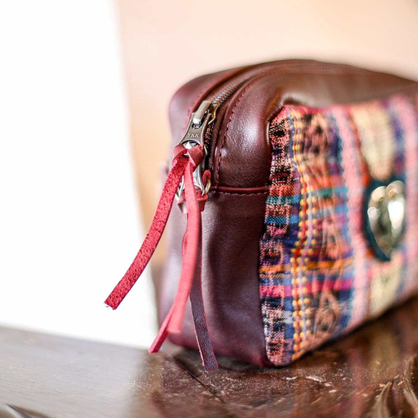 ♡ WANDER CROSSBODY BAG + STRAP SET - HEART JADE ♡ - CORTE - VINO TINTO - NO. 19675