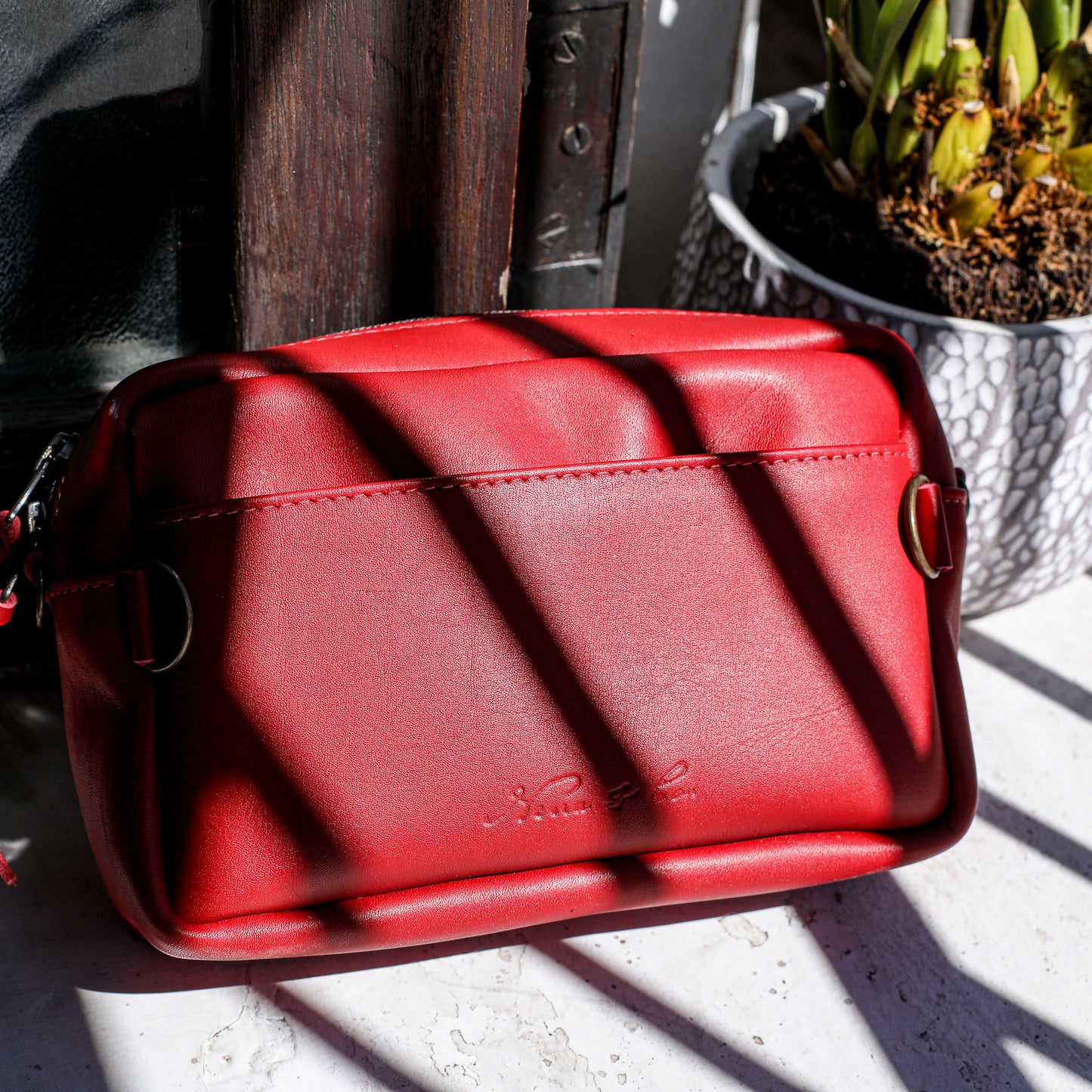 ♡ WANDER CROSSBODY BAG + STRAP SET - HEART JADE ♡ - OOAK HUIPIL - CHILI PEPPER - NO. 19679