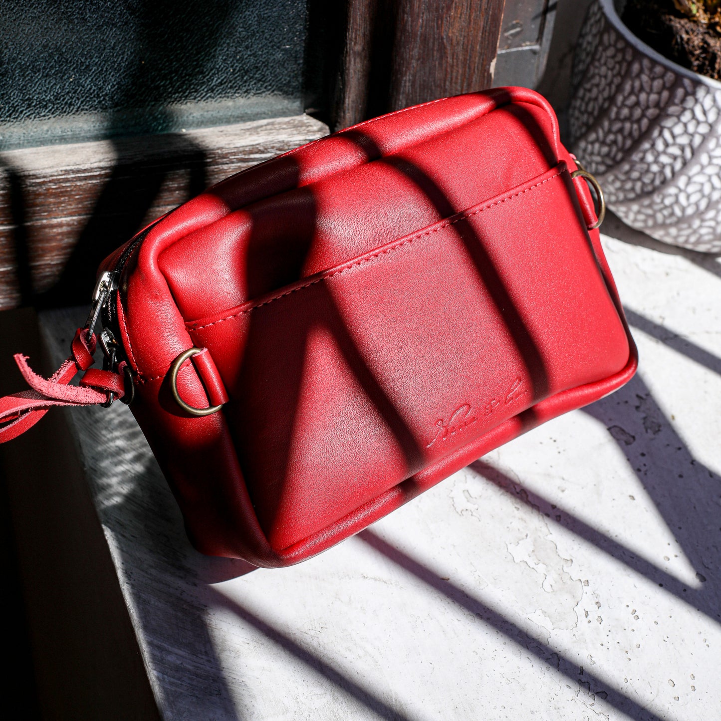 ♡ WANDER CROSSBODY BAG + STRAP SET - HEART JADE ♡ - CORTE - CHILI PEPPER - NO. 19678