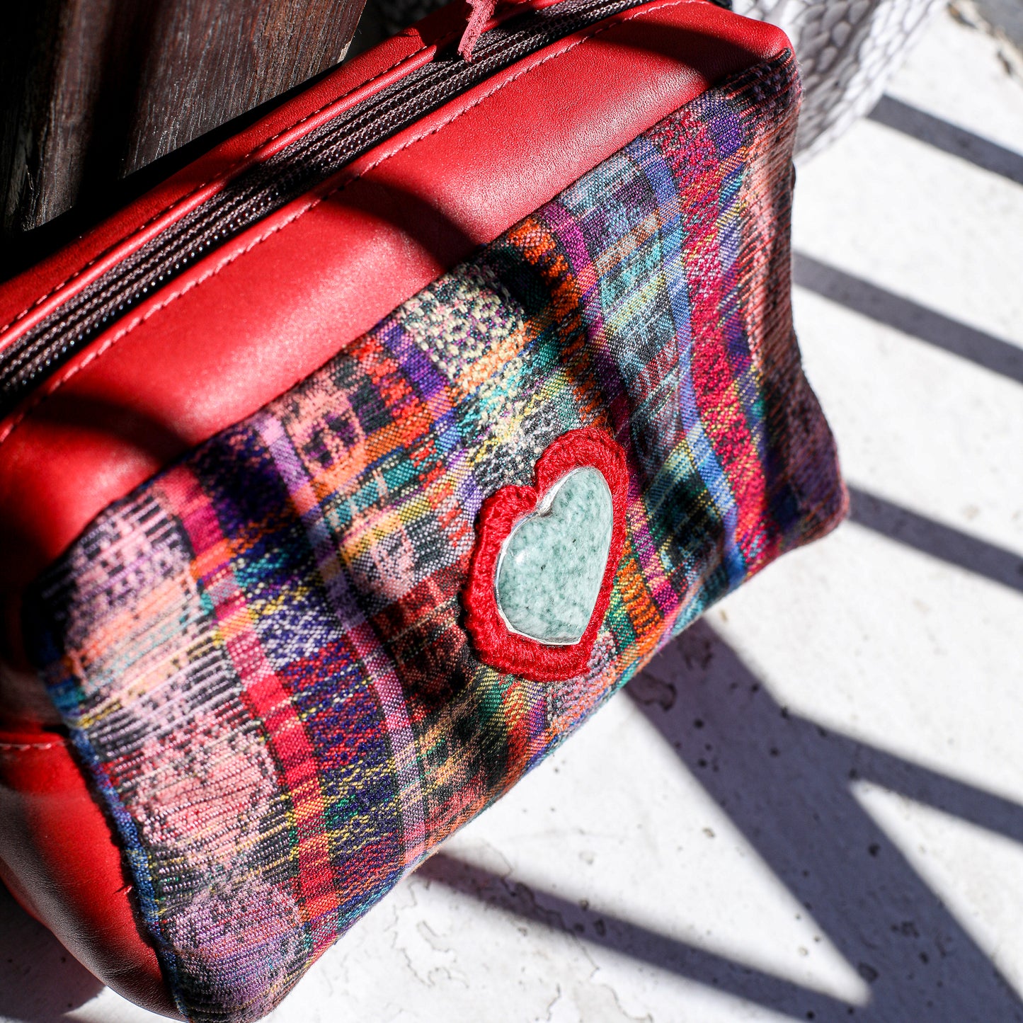 ♡ WANDER CROSSBODY BAG + STRAP SET - HEART JADE ♡ - CORTE - CHILI PEPPER - NO. 19678