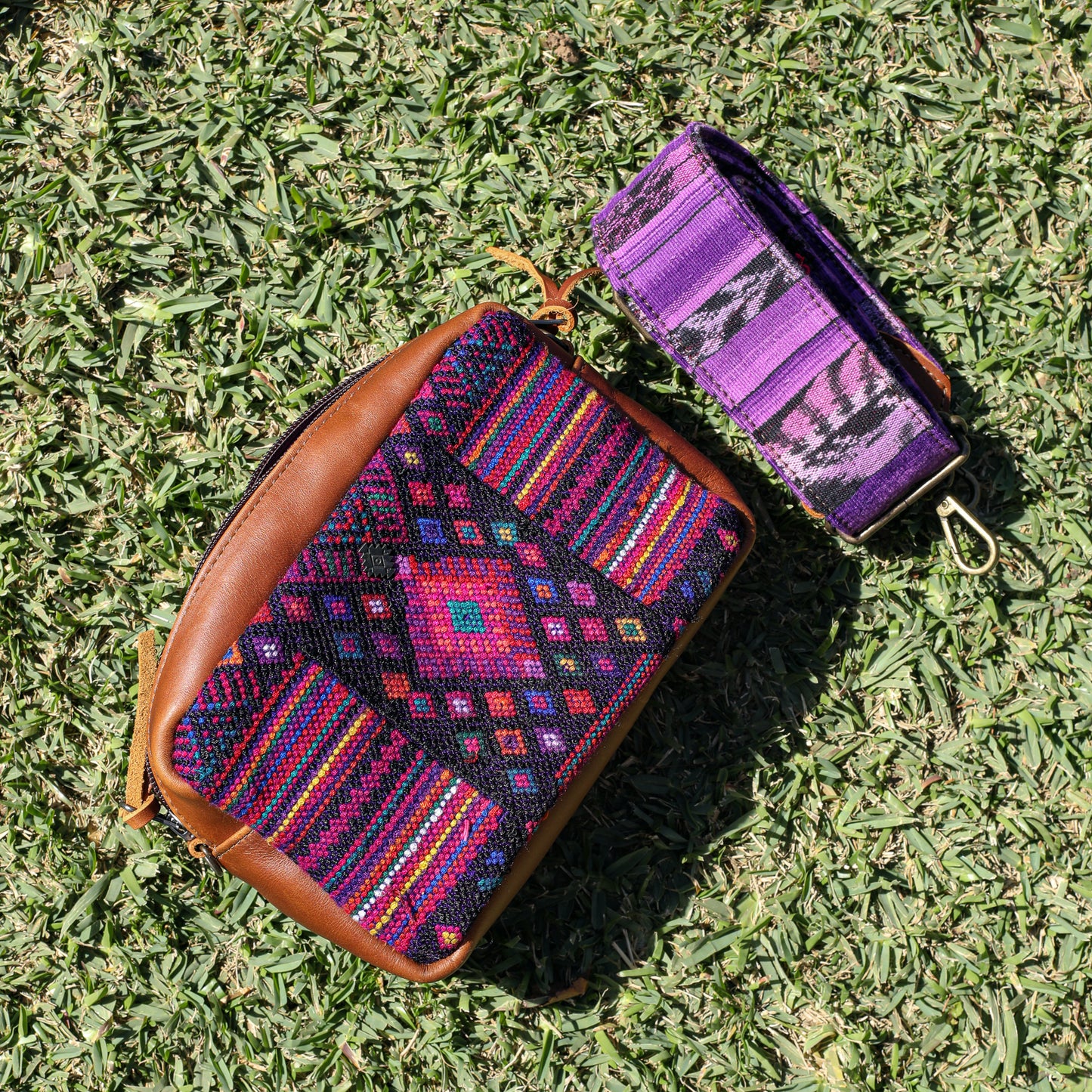 WANDER CROSSBODY SET - OOAK HUIPIL - CAFE - NO. 19623