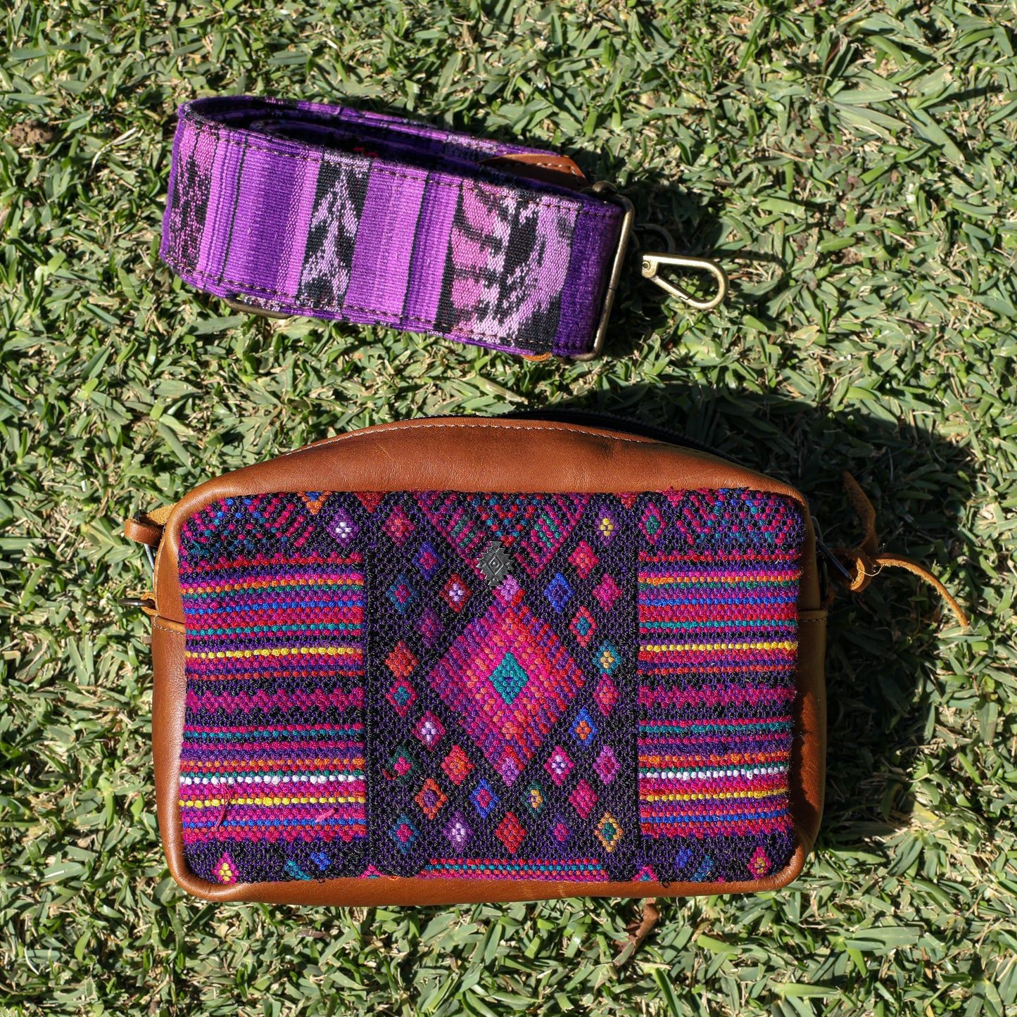 WANDER CROSSBODY SET - OOAK HUIPIL - CAFE - NO. 19623