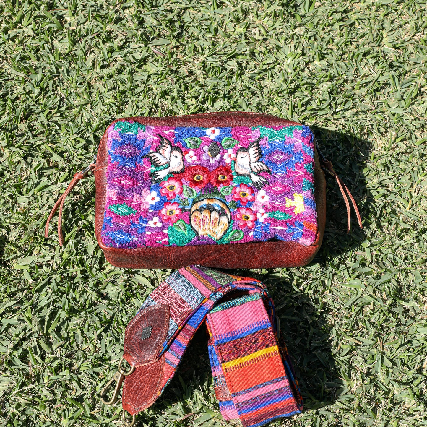 WANDER CROSSBODY SET - OOAK HUIPIL - COPPER - NO. 19618
