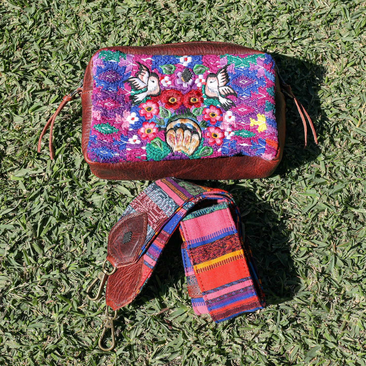 WANDER CROSSBODY SET - OOAK HUIPIL - COPPER - NO. 19618