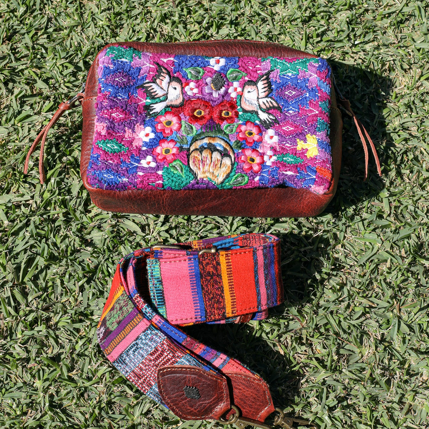 WANDER CROSSBODY SET - OOAK HUIPIL - COPPER - NO. 19618