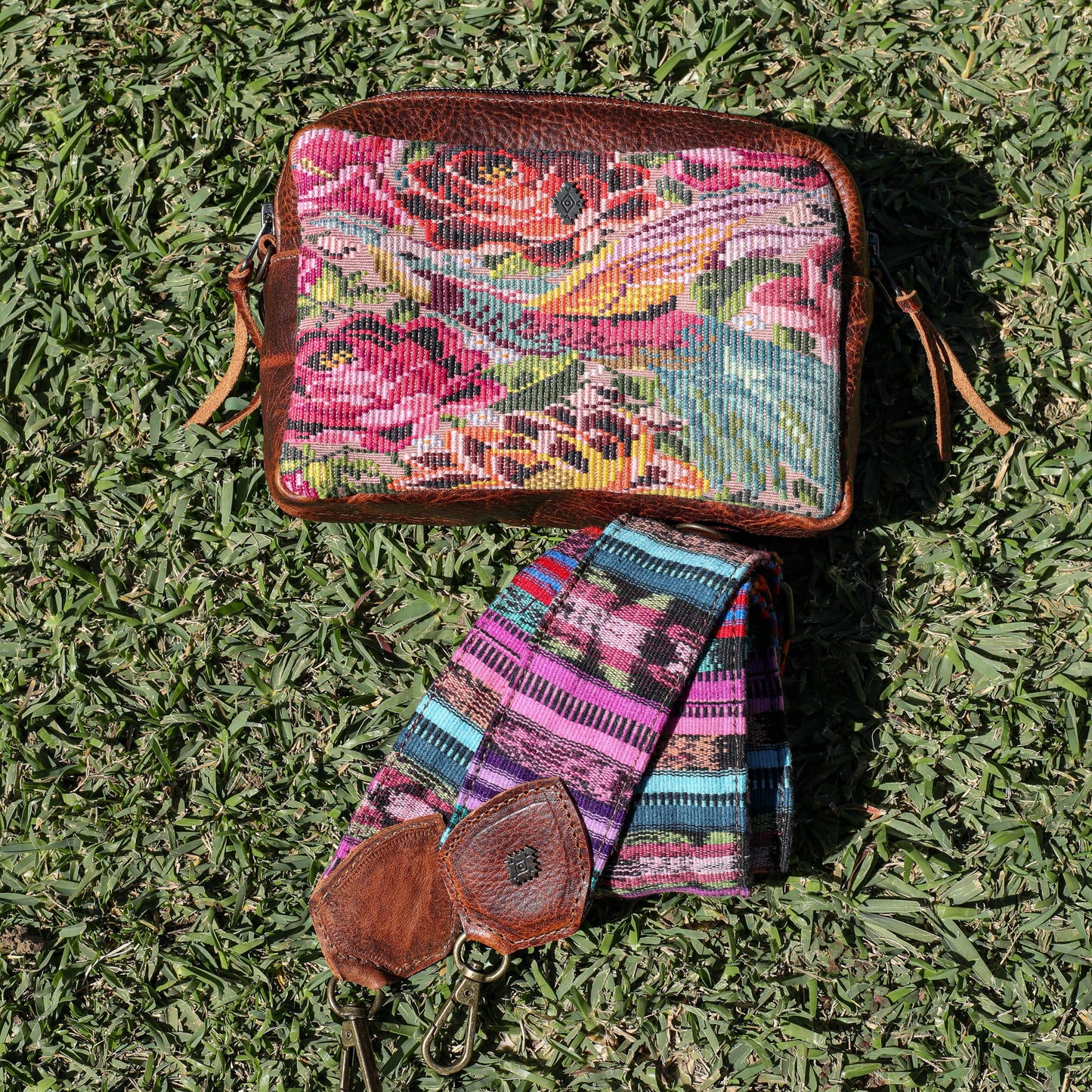 WANDER CROSSBODY SET - OOAK HUIPIL - HONEY - NO. 19624