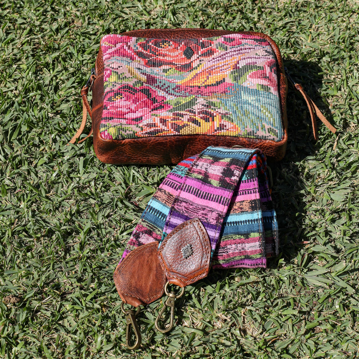 WANDER CROSSBODY SET - OOAK HUIPIL - HONEY - NO. 19624