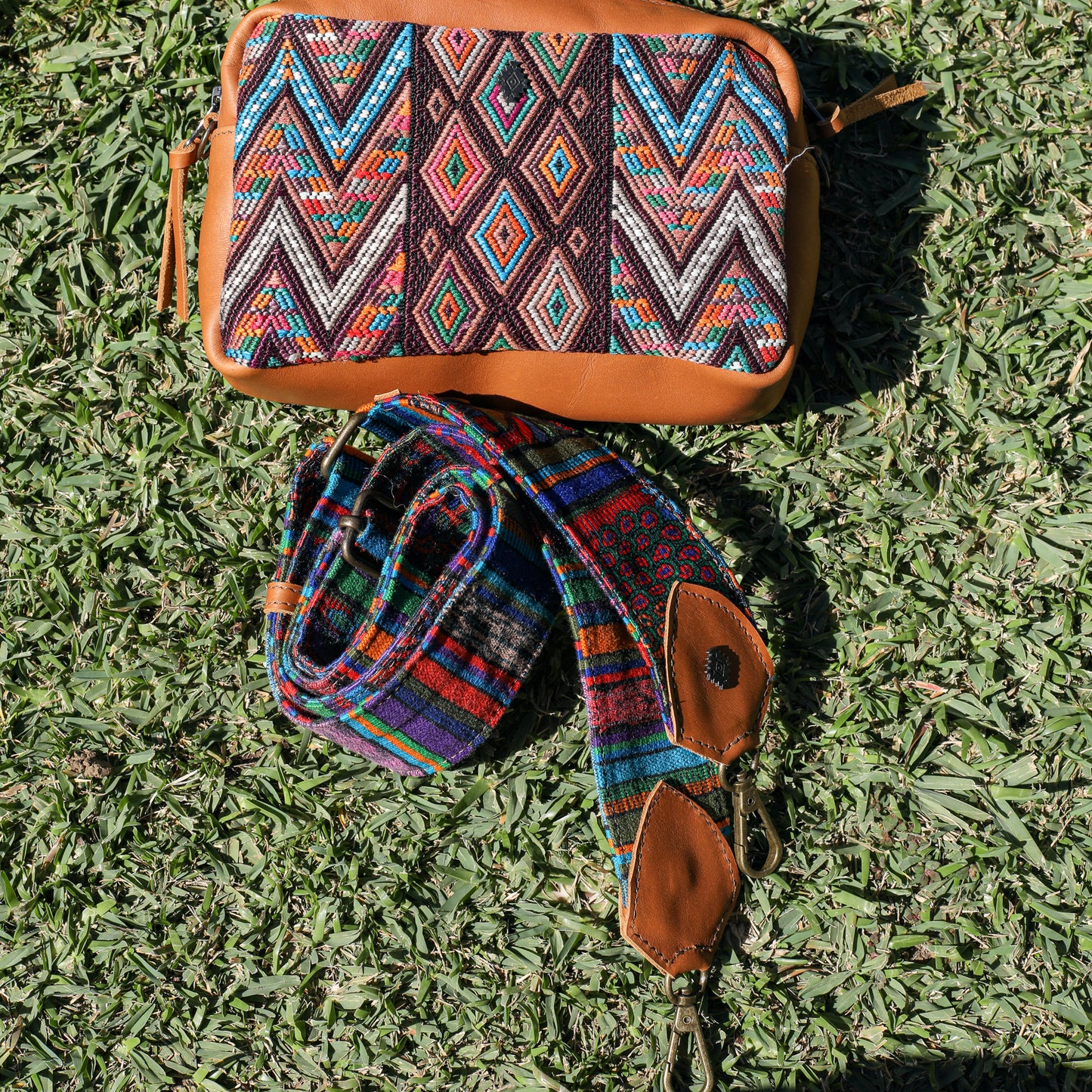 WANDER CROSSBODY SET - OOAK HUIPIL - BRANDY - NO. 19621