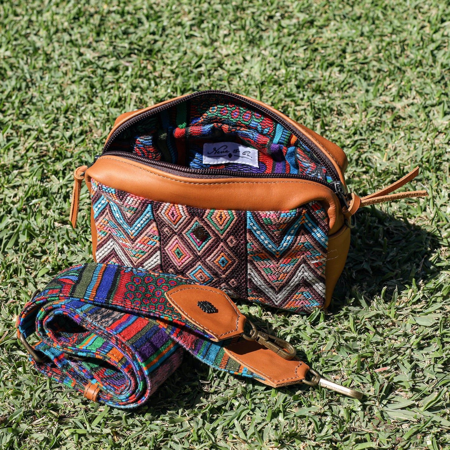 WANDER CROSSBODY SET - OOAK HUIPIL - BRANDY - NO. 19621