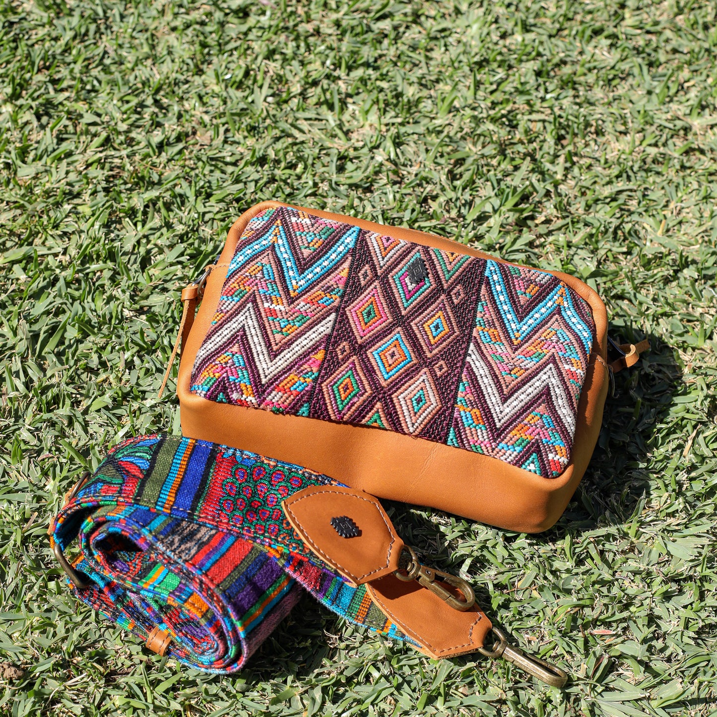 WANDER CROSSBODY SET - OOAK HUIPIL - BRANDY - NO. 19621