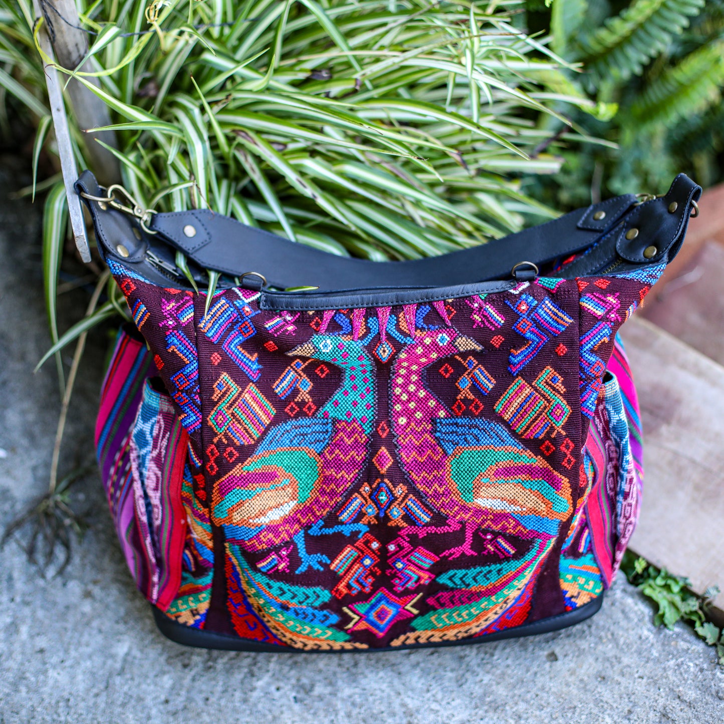 BEATRIZ CDB + DIAMANTE STRAP - OOAK HUIPIL - BLACK - NO. 19572