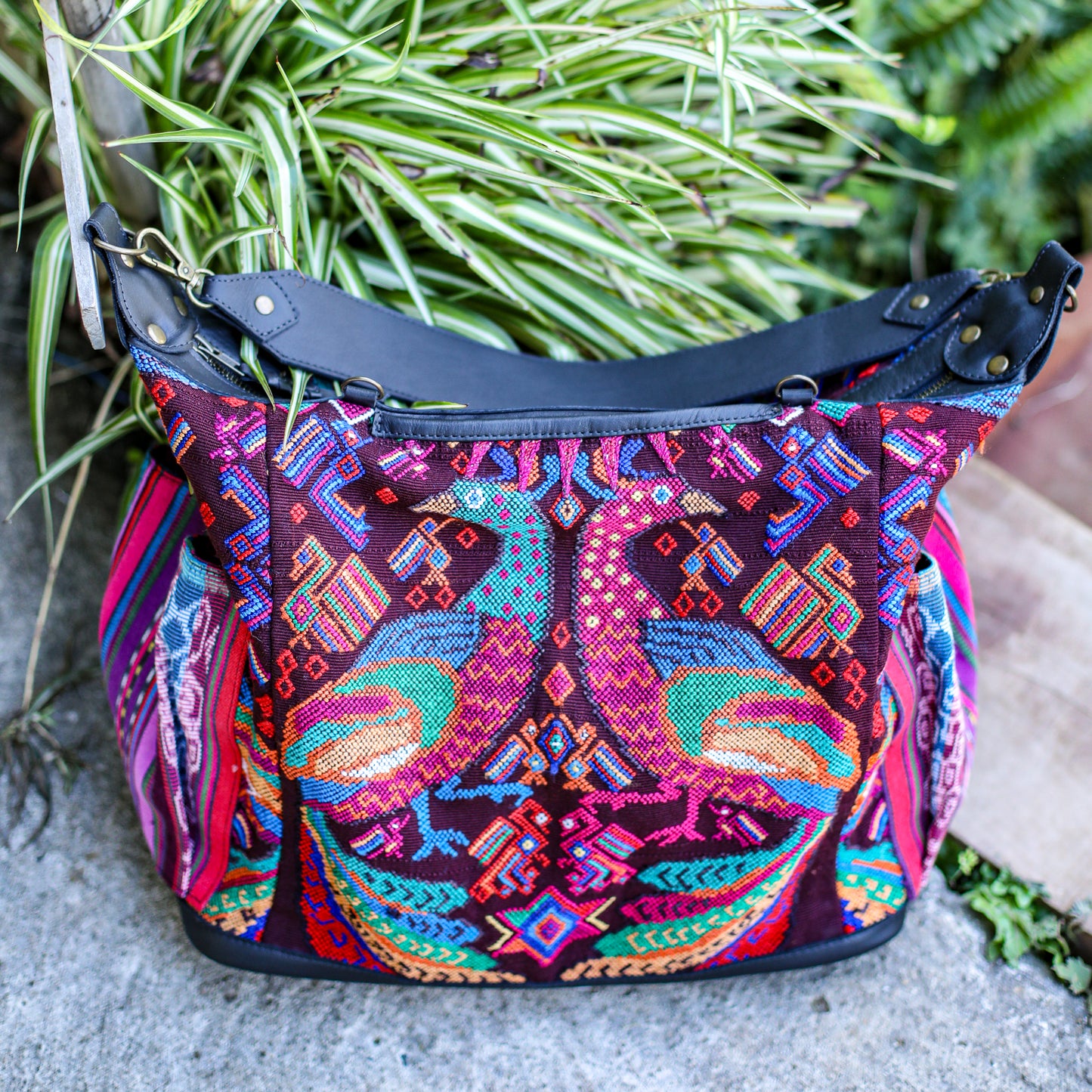 BEATRIZ CDB + DIAMANTE STRAP - OOAK HUIPIL - BLACK - NO. 19572