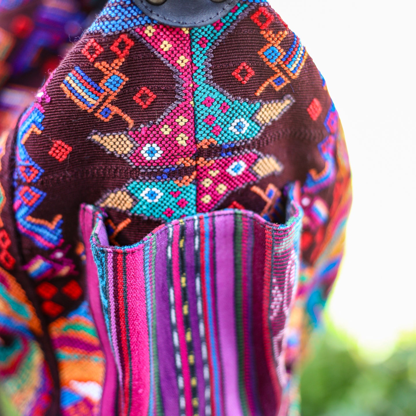 BEATRIZ CDB + DIAMANTE STRAP - OOAK HUIPIL - BLACK - NO. 19572