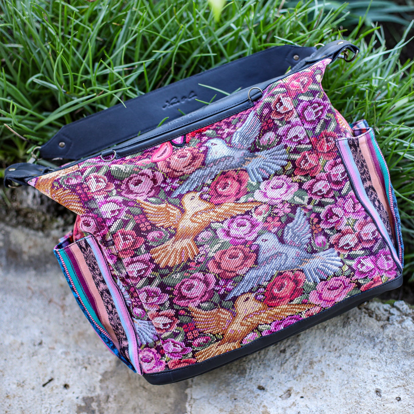 BEATRIZ CDB + DIAMANTE STRAP - OOAK HUIPIL - BLACK - NO. 19573