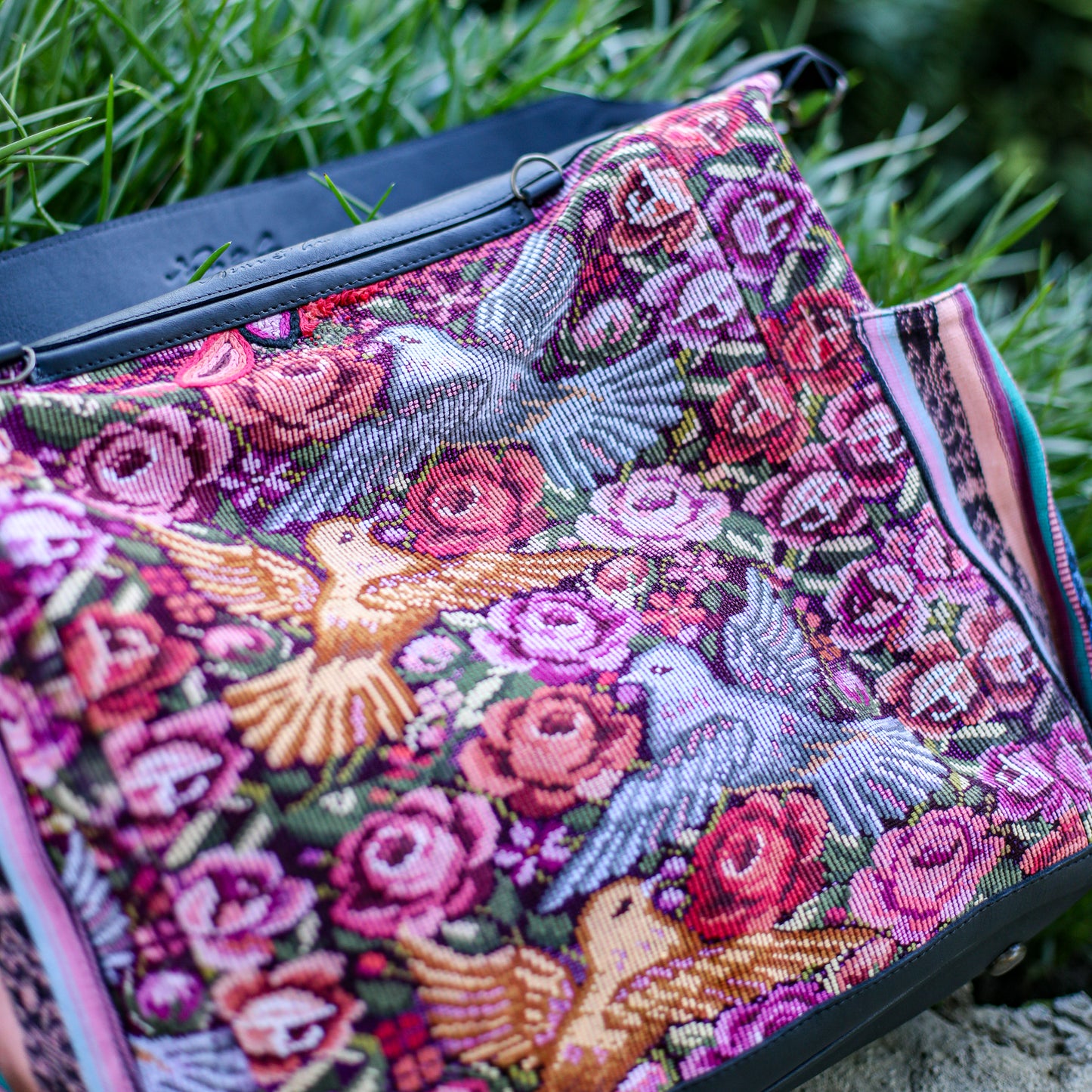 BEATRIZ CDB + DIAMANTE STRAP - OOAK HUIPIL - BLACK - NO. 19573