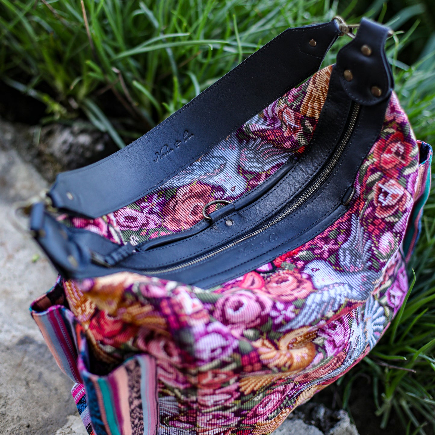 BEATRIZ CDB + DIAMANTE STRAP - OOAK HUIPIL - BLACK - NO. 19573