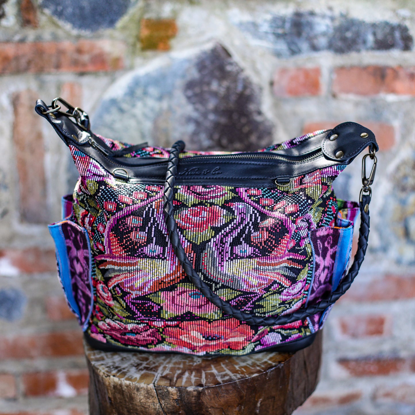 BEATRIZ MCDB + DIAMANTE STRAP - OOAK HUIPIL - BLACK - 19592