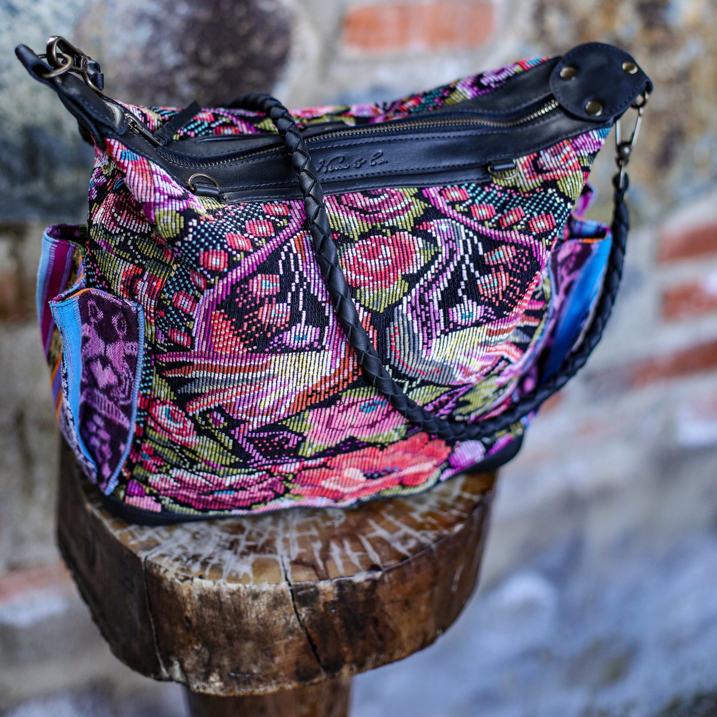 BEATRIZ MCDB + DIAMANTE STRAP - OOAK HUIPIL - BLACK - 19592