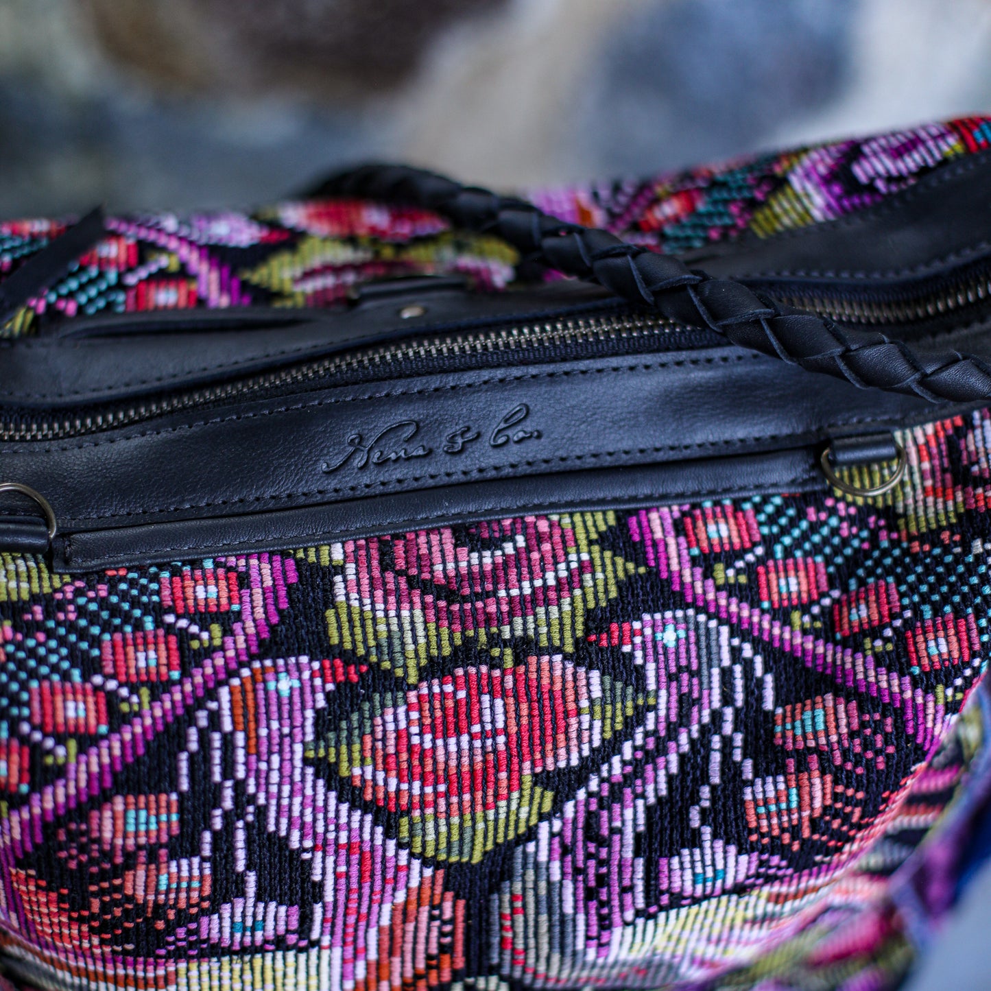 BEATRIZ MCDB + DIAMANTE STRAP - OOAK HUIPIL - BLACK - 19592