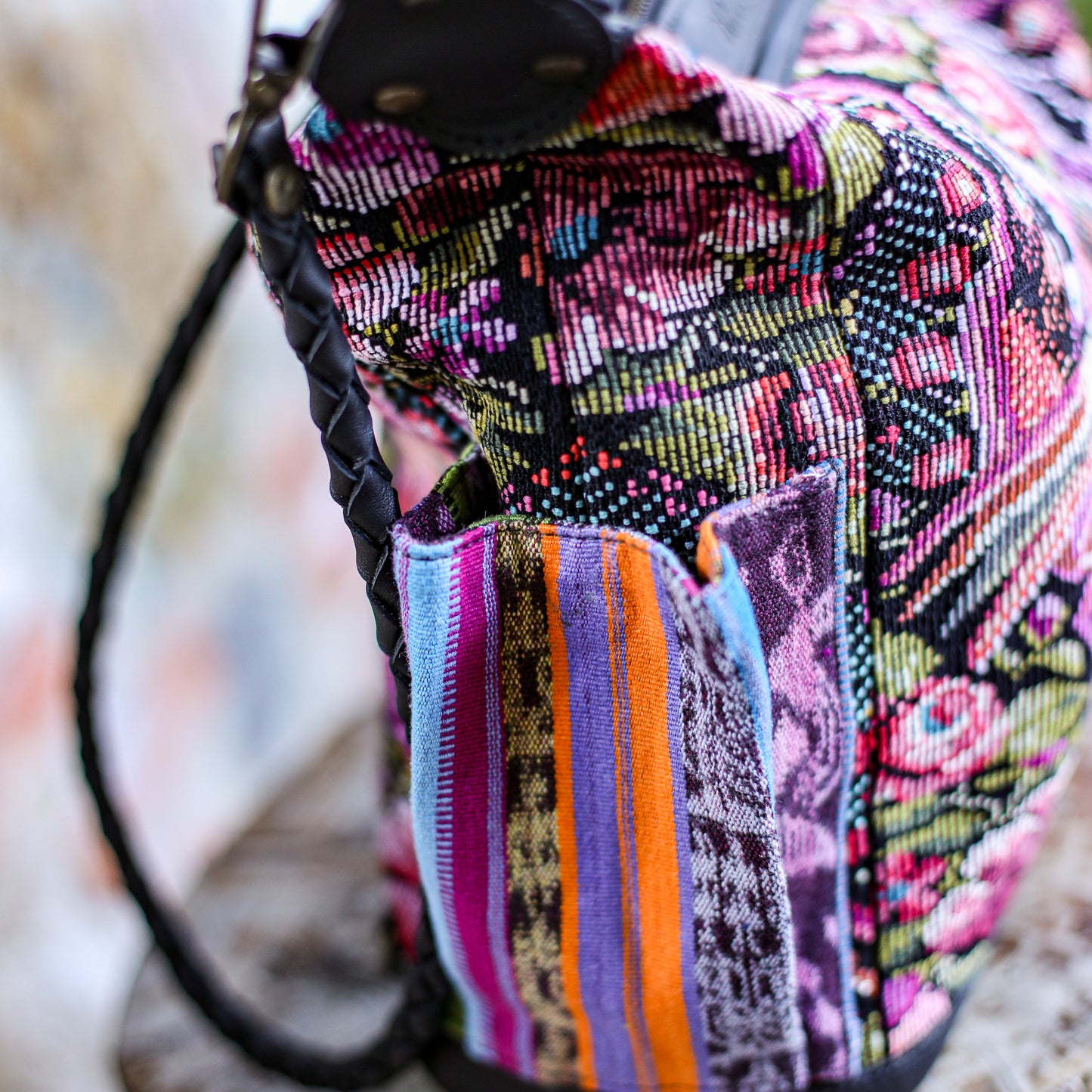 BEATRIZ MCDB + DIAMANTE STRAP - OOAK HUIPIL - BLACK - 19592