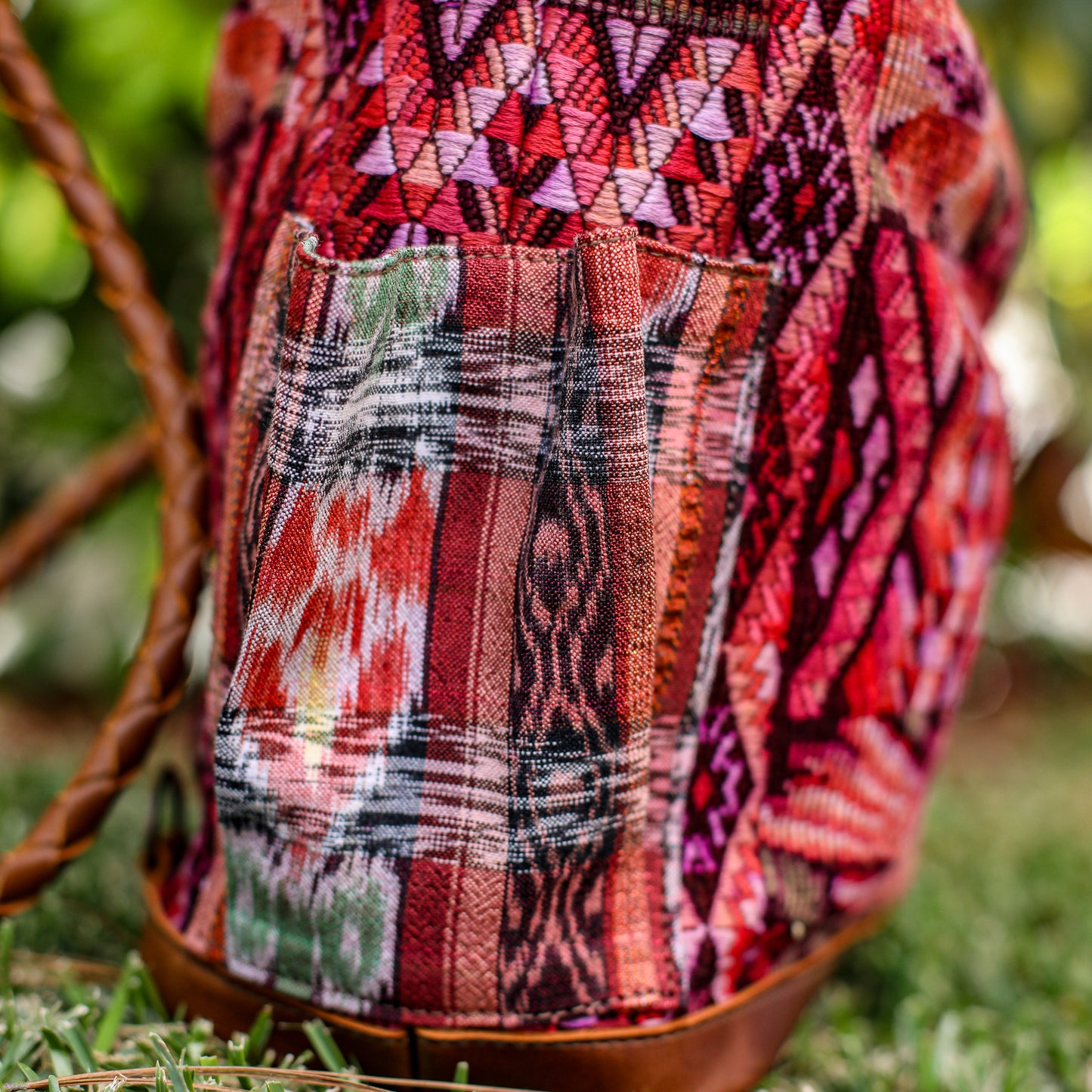 BEATRIZ MCDB + DIAMANTE STRAP - OOAK HUIPIL - CAFE - 19588