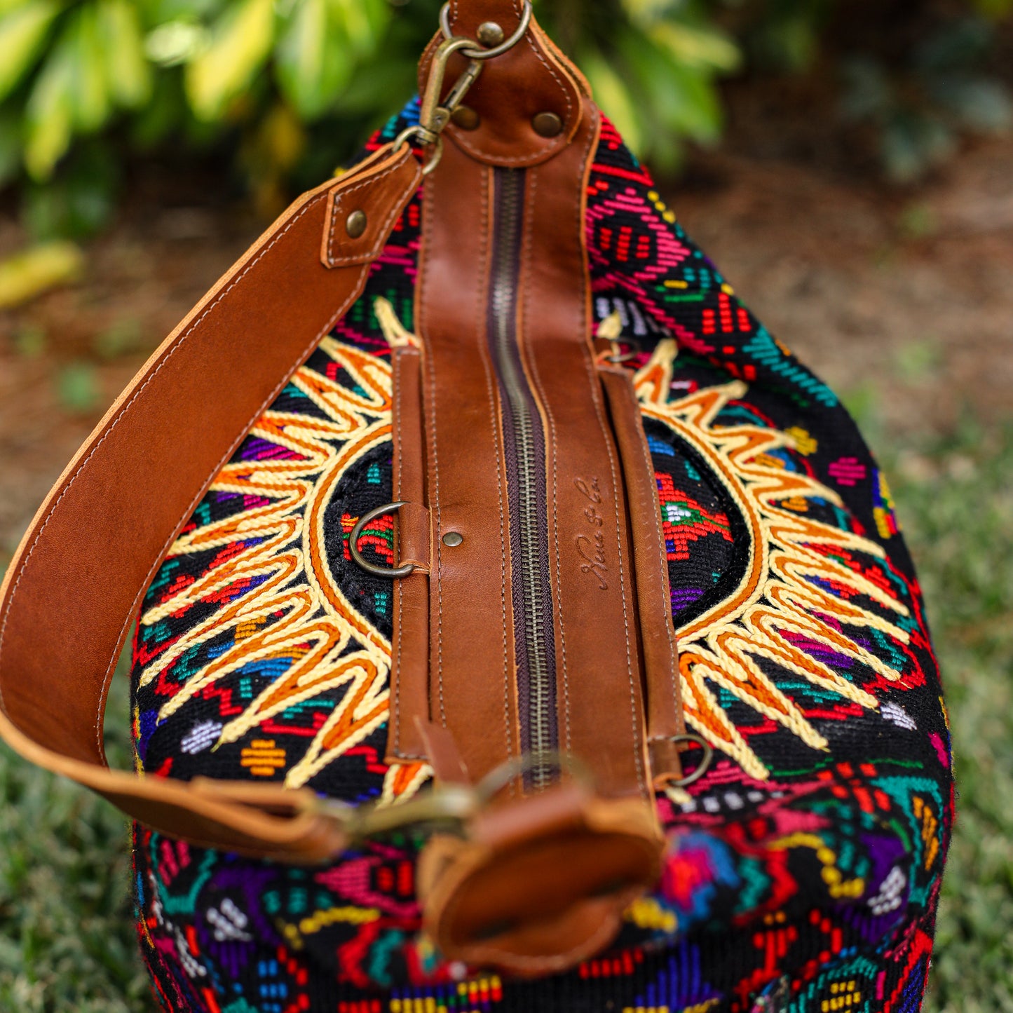 BEATRIZ CDB + DIAMANTE STRAP - OOAK HUIPIL - CAFE - NO. 19569