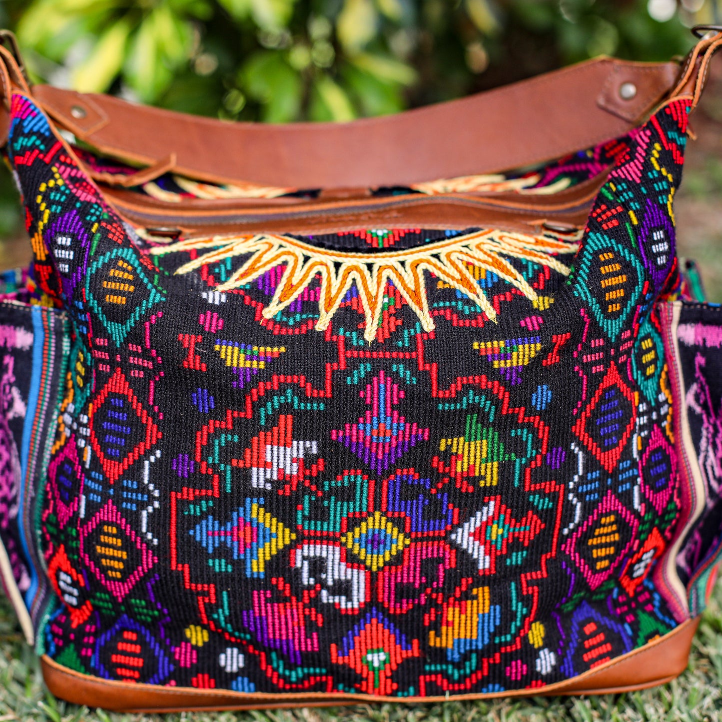 BEATRIZ CDB + DIAMANTE STRAP - OOAK HUIPIL - CAFE - NO. 19569