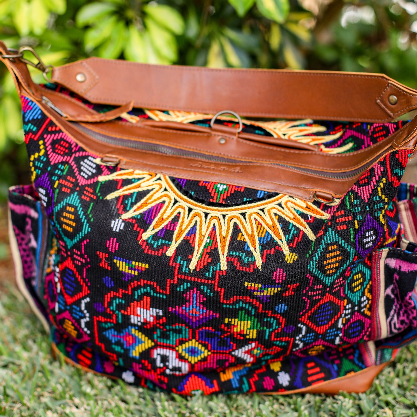 BEATRIZ CDB + DIAMANTE STRAP - OOAK HUIPIL - CAFE - NO. 19569