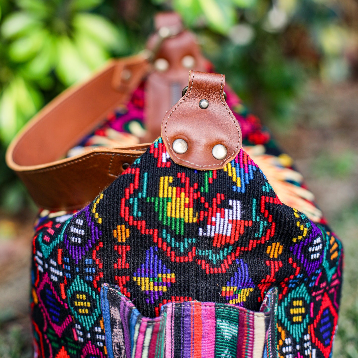 BEATRIZ CDB + DIAMANTE STRAP - OOAK HUIPIL - CAFE - NO. 19569