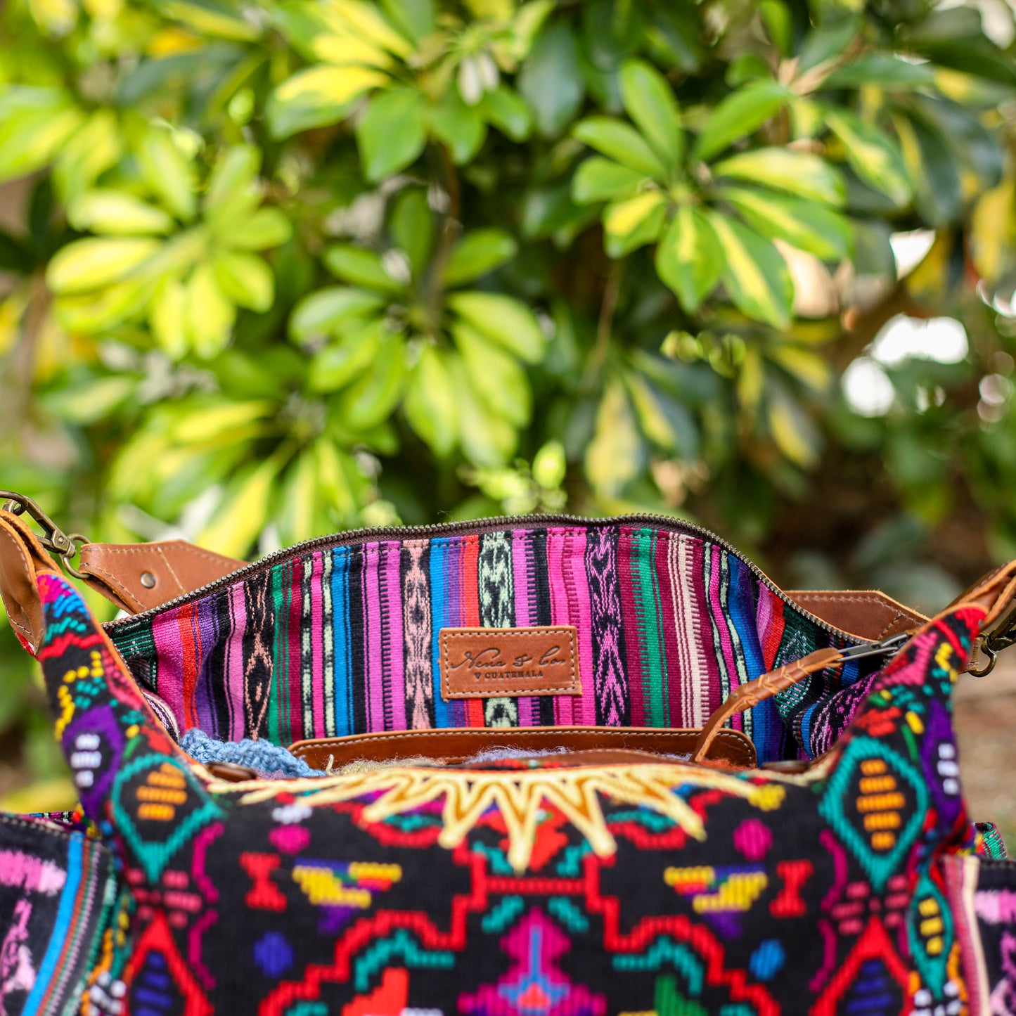 BEATRIZ CDB + DIAMANTE STRAP - OOAK HUIPIL - CAFE - NO. 19569