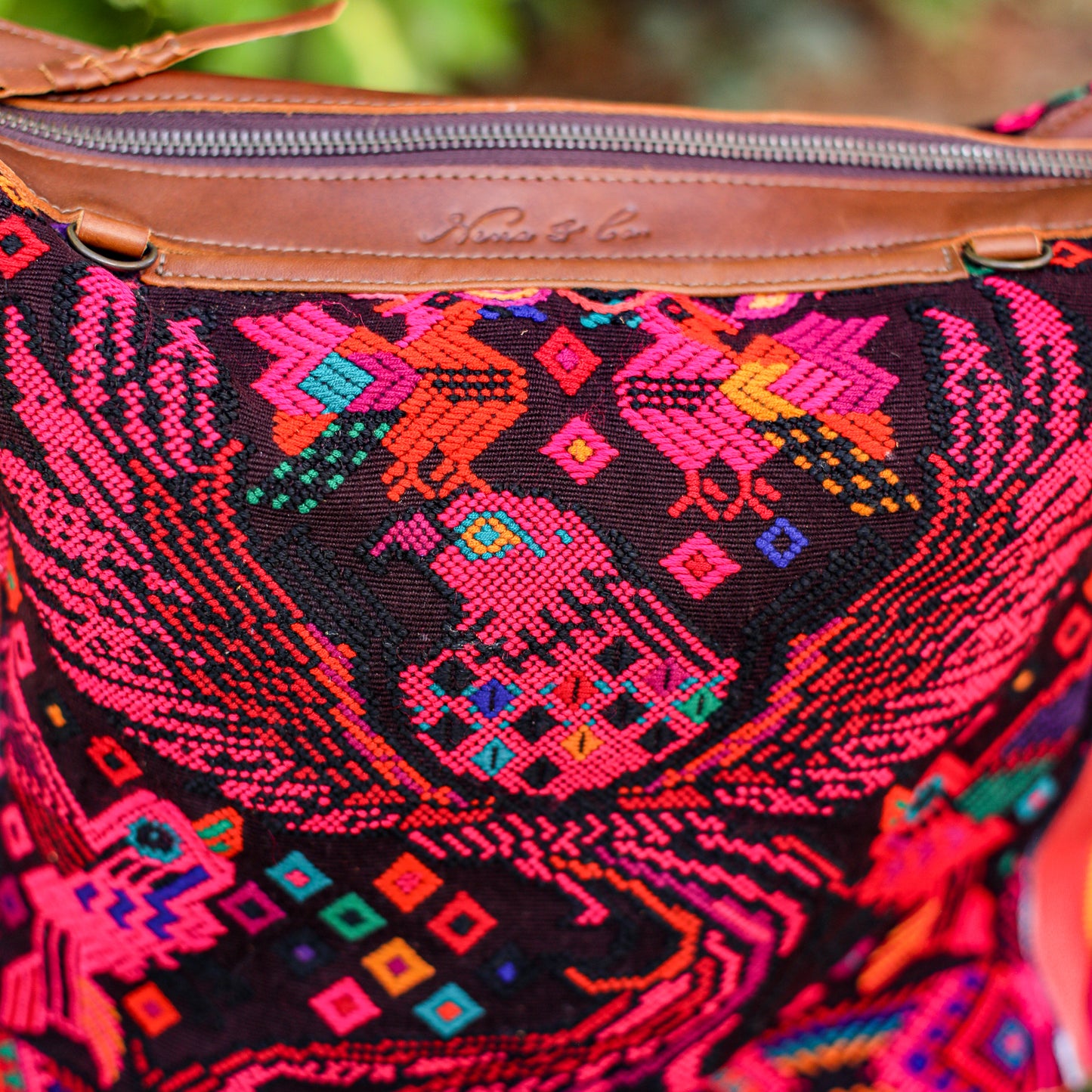 BEATRIZ MCDB + DIAMANTE STRAP - OOAK HUIPIL - CAFE - 19587