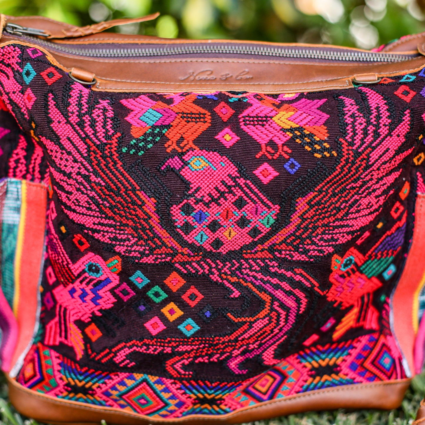 BEATRIZ MCDB + DIAMANTE STRAP - OOAK HUIPIL - CAFE - 19587