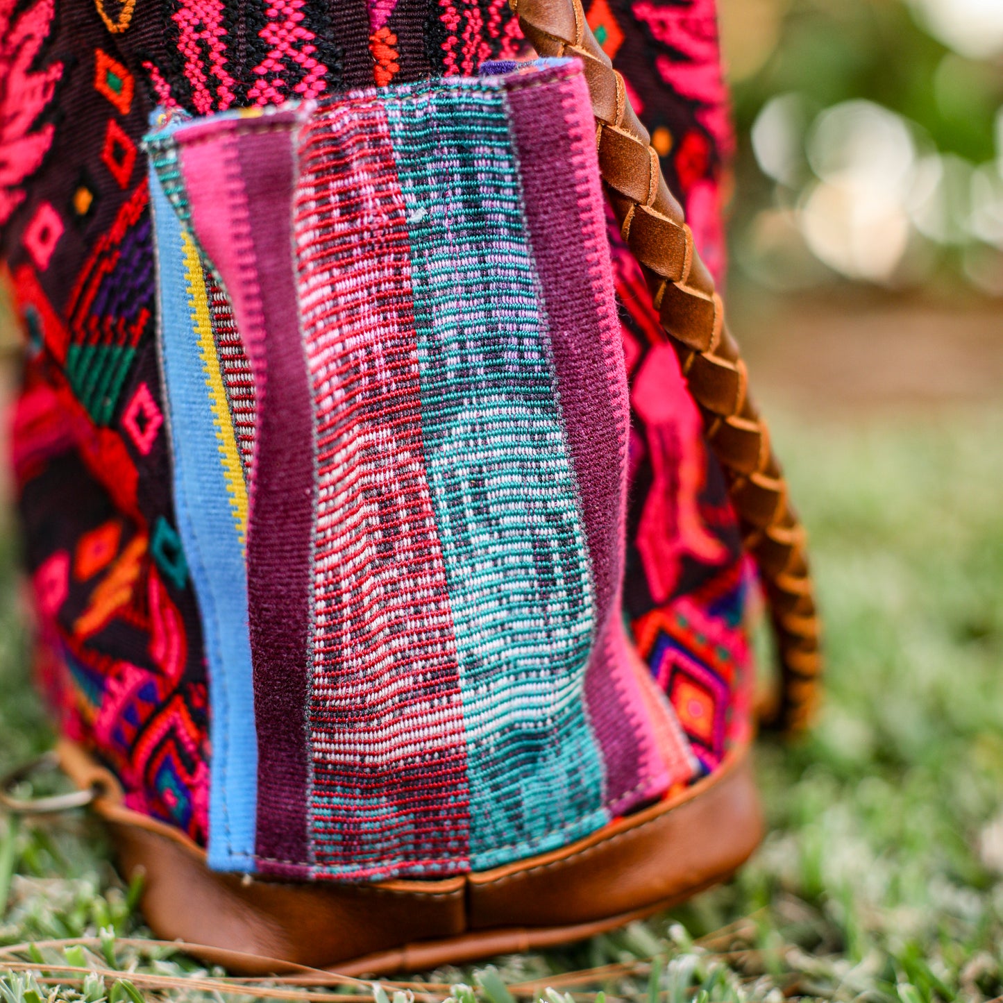 BEATRIZ MCDB + DIAMANTE STRAP - OOAK HUIPIL - CAFE - 19587