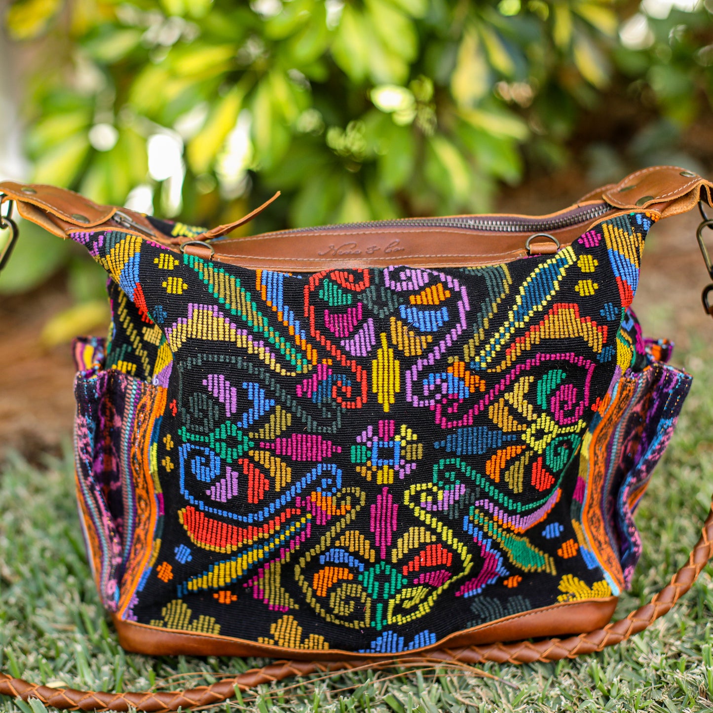 BEATRIZ MCDB + DIAMANTE STRAP - OOAK HUIPIL - CAFE - 19585