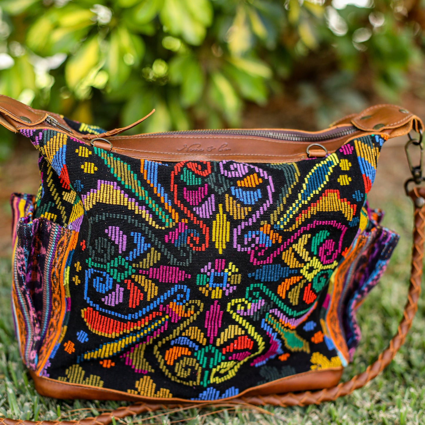 BEATRIZ MCDB + DIAMANTE STRAP - OOAK HUIPIL - CAFE - 19585